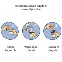 Decaffeinated pre-dosed cup